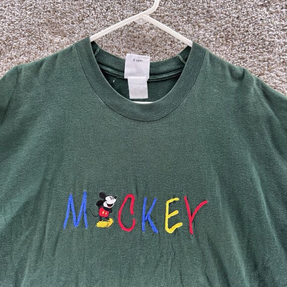 Vintage 90s Mickey Mouse Shirt Mens 3XL Single Stitch Embroidered Mickey & Co - Picture 3 of 14
